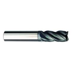 5/8 Dia. x 4 Overall Length 4-Flute .060 C/R Solid Carbide SE End Mill-Round Shank-Center Cut-AlCrN-X - Eagle Tool & Supply