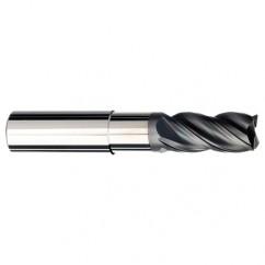 1 Dia. x 4 Overall Length 4-Flute .060 C/R Solid Carbide SE End Mill-Round Shank-Center Cut-AlCrN-X - Eagle Tool & Supply