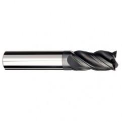 3/16 Dia. x 2-1/2 Overall Length 4-Flute .030 C/R Solid Carbide SE End Mill-Round Shank-Center Cut-AlCrN-X - Eagle Tool & Supply