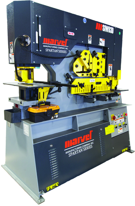 93 Ton - 14" Throat - 10HP, 220V, 3PH Motor Dual Cylinder Complete Integrated Ironworker - Eagle Tool & Supply