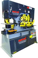 93 Ton - 14" Throat - 10HP, 440V, 3PH Motor Dual Cylinder Complete Integrated Ironworker - Eagle Tool & Supply