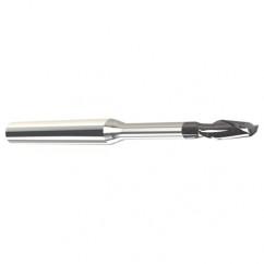 3mm Dia. - 3mm LOC - 57mm OAL - .25mm C/R 2 FL Carbide End Mill with 15mm Reach-Nano Coated - Eagle Tool & Supply