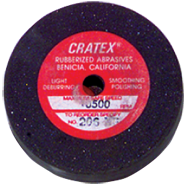 6 x 1/2 x 1/2'' - Resin Bonded Rubber Wheel (Extra Fine Grit) - Eagle Tool & Supply