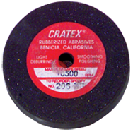 8 x 1/2 x 1/2'' - Resin Bonded Rubber Wheel (Fine Grit) - Eagle Tool & Supply
