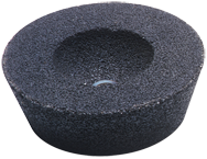 6/4 - 3/4 x 2 x 5/8-11'' - Aluminum Oxide/Silicon Carbide 16 Grit Type 11 - Resin Cup Wheel - Eagle Tool & Supply
