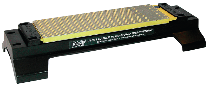 8 x 2-5/8 x 3/8" - X-Fine/Fine Grit - Rectangular Bench Model Duo-Sharp Diamond Whetstone with Base - Eagle Tool & Supply