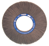 10" Diameter - 2" Arbor Hole - Rd Crimped Nylon Abrasive Straight Wheel - Eagle Tool & Supply