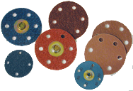 6 x 2 x 1'' - Medium Grit - Aluminum Oxide Metal Finishing Non-Woven Wheel - Eagle Tool & Supply