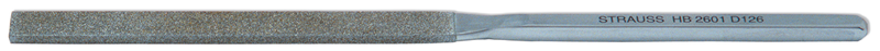 4'' Diamond Length - 8-1/2'' OAL (12.6 x 3.9mm) - Coarse Grit - Half Rd Diamond Heavy Duty File - Eagle Tool & Supply