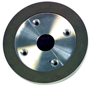 6 x 3/4 x 1-1/4'' - 1/16'' Abrasive Depth - 220 Grit - 3/4 Rim Plate Type 6A2C Mounted Diamond Wheel - Eagle Tool & Supply