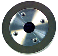 6 x 3/4 x 1-1/4'' - 1/8'' Abrasive Depth - 150 Grit - 3/4 Rim Plate Type 6A2C Mounted Diamond Wheel - Eagle Tool & Supply