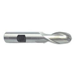1'' Dia. - 4-3/4'' OAL - Uncoated HSS - Ball End SE EM - 2 FL - Eagle Tool & Supply