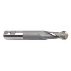 5/16'' Dia. - 3-5/16'' OAL - Uncoated HSS - Ball End SE EM - 2 FL - Eagle Tool & Supply