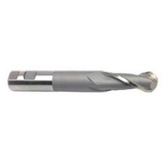 1/8'' Dia. - 2-3/8'' OAL - Uncoated HSS - Ball End SE EM - 2 FL - Eagle Tool & Supply