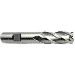 2 Dia. x 4-1/2 Overall Length 6-Flute Square End High Speed Steel SE End Mill-Round Shank-Non-Center Cutting-Uncoated - Eagle Tool & Supply