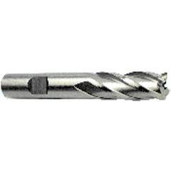 1-1/2 Dia. x 4-1/2 Overall Length 6-Flute Square End High Speed Steel SE End Mill-Round Shank-Non-Center Cutting-Uncoated - Eagle Tool & Supply