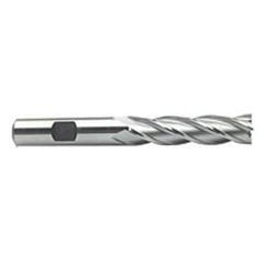 1-1/8 Dia. x 6-1/2 Overall Length 6-Flute Square End High Speed Steel SE End Mill-Round Shank-Non-Center Cut-Uncoated - Eagle Tool & Supply