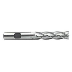 2 Dia. x 6-1/2 Overall Length 6-Flute Square End High Speed Steel SE End Mill-Round Shank-Center Cutting-Uncoated - Eagle Tool & Supply