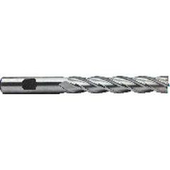 3/8 Dia. x 4-1/4 Overall Length 4-Flute Square End High Speed Steel SE End Mill-Round Shank-Center Cutting-Uncoated - Eagle Tool & Supply