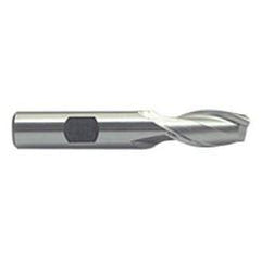 1-1/2 Dia. x 4 Overall Length 2-Flute Square End M-42 Cobalt SE End Mill-Round Shank-Center Cut-Uncoated - Eagle Tool & Supply