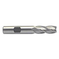 1-1/2 Dia. x 4-1/2 Overall Length 4-Flute Square End M-42 Cobalt SE End Mill-Round Shank-Center Cut-Uncoated - Eagle Tool & Supply