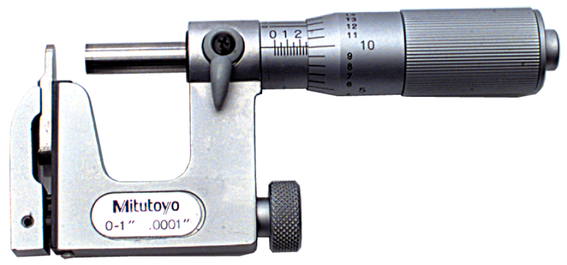 0 - 1'' Measuring Range -  .0001 Graduation - Friction Thimble - Carbide Face - Multi-Anvil Micrometer - Eagle Tool & Supply