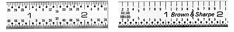 #599-323-1204 - 12'' Long - 4R Graduation - 1/2'' Wide - Chrome Finish Tempered Steel Flexible Rule - Eagle Tool & Supply