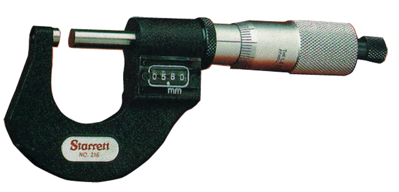 #T216XRL-1 - 0 - 1'' Measuring Range - .0001 Graduation - Ratchet Thimble - Carbide Face - Digital Outside Micrometer - Eagle Tool & Supply