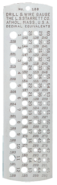 #186 - Number 1 to 60 - Drill Gage - Eagle Tool & Supply