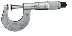 #256RL-1 -  0 - 1'' Measuring Range - .001 Graduation - Ratchet Thimble - High Speed Steel Face - Disc Micrometer - Eagle Tool & Supply