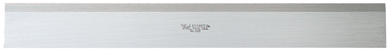 #387-24 - 24'' Long x 1-13/32'' Wide x 11/16'' Thick - Steel Straight Edge With Bevel & 32nds Graduations - Eagle Tool & Supply