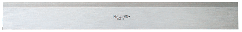 #380-12 - 12'' Long x 1-13/32'' Wide x 11/16'' Thick - Steel Straight Edge-No Bevel; No Graduations - Eagle Tool & Supply