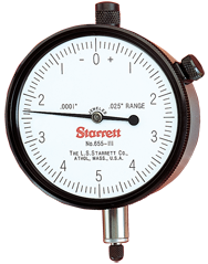 #655-441J - 1" Total Range - 0-100 Dial Reading - AGD 3 Dial Indicator - Eagle Tool & Supply