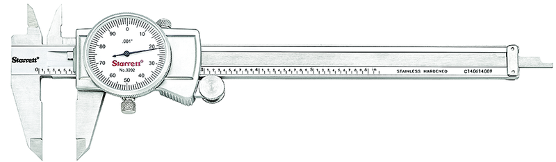 #3202-12 - 0 - 12" Stainless Steel Dial Caliper with .001" Graduations - Eagle Tool & Supply