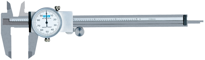 0 - 12'' Measuring Range (.001" Grad.) - Shockproof Steel Dial Caliper - #52-008-712 - Eagle Tool & Supply