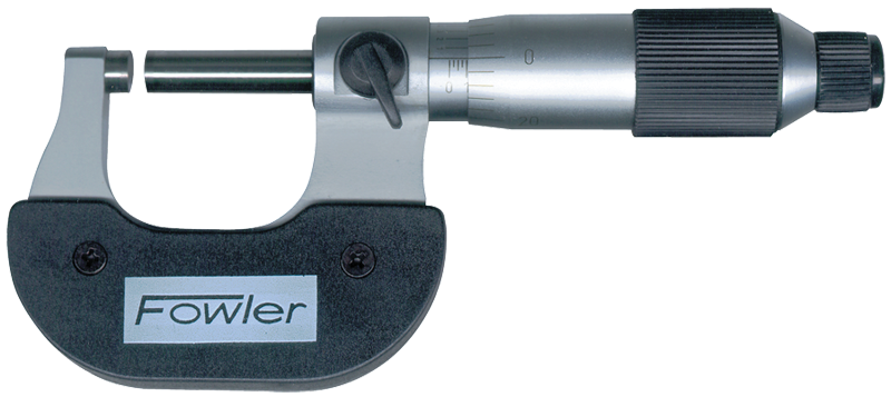 0 - 1'' Measuring Range - .0001" Graduation - Ratchet Thimble - Carbide Face - Economy Outside Micrometer - Eagle Tool & Supply