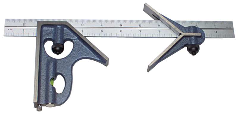 #7142-024H - 24'' - 16R Graduation - Regular Blade - 3 Piece Combinatioin Square Set - Eagle Tool & Supply