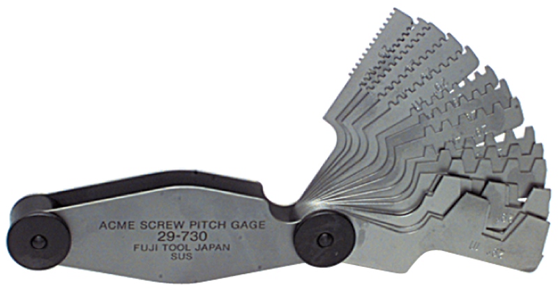 #615-6326 - 16 Leaves - Inch Pitch - Acme Screw Thread Gage - Eagle Tool & Supply