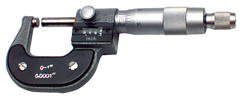 0 - 1'' Measuring Range - .0001 Graduation - Ratchet Thimble - Carbide Face - Digital Outsite Micrometer - Eagle Tool & Supply