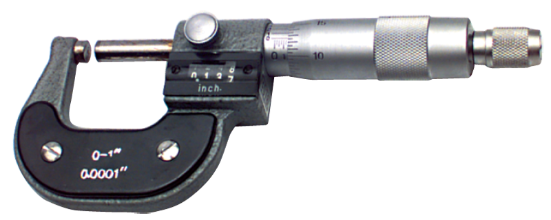 1 - 2'' Measuring Range - .0001 Graduation - Ratchet Thimble - Carbide Face - Digital Outsite Micrometer - Eagle Tool & Supply