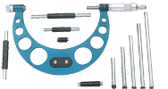 16 - 20'' Measuring Range - .001 Graduation - Ratchet Thimble - Carbide Face - Interchangeable Anvil Micrometer - Eagle Tool & Supply