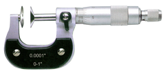 0 - 1'' Measuring Range -  .0001 Graduation - Ratchet Thimble - High Speed Steel Face - Disc Micrometer - Eagle Tool & Supply