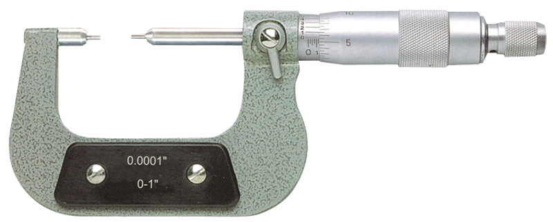 2 - 3'' Measuring Range - .0001 Graduation - Ratchet Thimble - Carbide Face - Spline Micrometer - Eagle Tool & Supply