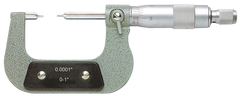 2 - 3'' Measuring Range - .0001 Graduation - Ratchet Thimble - Carbide Face - Spline Micrometer - Eagle Tool & Supply