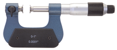 0 - 1'' Measuring Range - .0001 Graduation - Friction Thimble - High Speed Steel Face - Interchangeable Anvil Micrometer - Eagle Tool & Supply