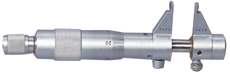 .2 - 1'' Measuring Range - .0001 Graduation - Ratchet Thimble - Hardened & Ground Face - Inside Micrometer - Eagle Tool & Supply