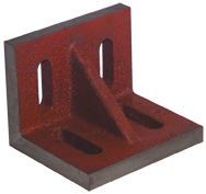 4-1/2 x 3-1/2 x 3" - Machined Webbed (Closed) End Slotted Angle Plate - Eagle Tool & Supply