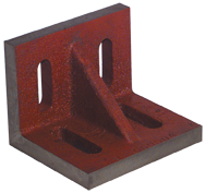 7 x 5-1/2 x 4-1/2" - Machined Webbed (Closed) End Slotted Angle Plate - Eagle Tool & Supply