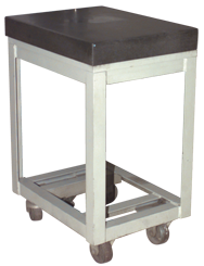 24 x 36" - Surface Plate Stand 0-Ledge with Casters - Eagle Tool & Supply