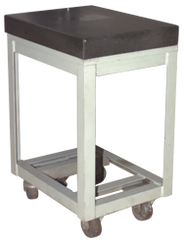 24 x 48" - Surface Plate Stand 0-Ledge with Casters - Eagle Tool & Supply